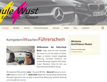 Tablet Screenshot of fahrschule-wust.de